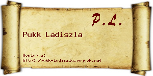 Pukk Ladiszla névjegykártya